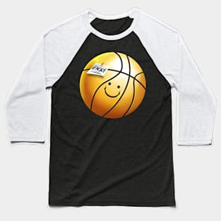 Baketball With Friendly Face And Sticker Baseball T-Shirt